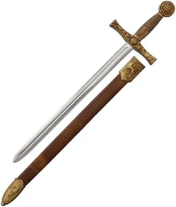 Denix Excalibur Sword Letter Opener 7" Metal Alloy Brass Finish 3030F - Picture 1 of 2