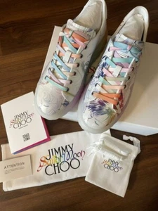 JIMMY CHOO Sailor Moon Collage Diamond Light Maxi Sneakers Shoes Size EU 36 23cm - Picture 1 of 4