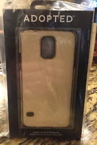 Adopted Leather Wrap Smartphone Case für Samsung Galaxy S5 - weiß und gold - Bild 1 von 1