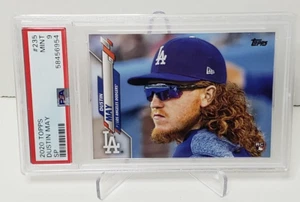 2020 Topps  Series 1 #235 Dustin May - Rookie Short Print - PSA 9 Mint - Picture 1 of 2