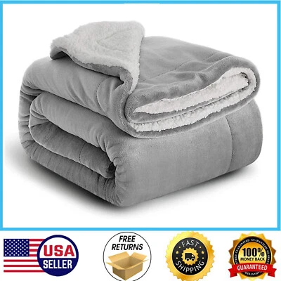 IMPERIAL ROOMS Heavy Winter Warm Soft Mink Queen Size Fleece Blanket-130 x 160cm 400Gsm Bedding