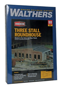 Walthers Cornerstone HO Three-Stall Roundhouse Kit 3041