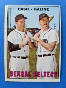 1967 Topps - Bengal Belters #216 - Al Kaline HOF Norm Cash Detroit Tigers EX+