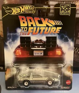 2025 HOT WHEELS PREMIUM BACK TO THE FUTURE TIME MACHINE DELOREAN POP CULTURE HTF - Picture 1 of 3