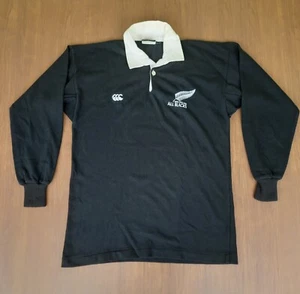Polo Rugby De Colección Canterbury de Nueva Zelanda TODOS NEGROS Talla M Hombres - Imagen 1 de 6