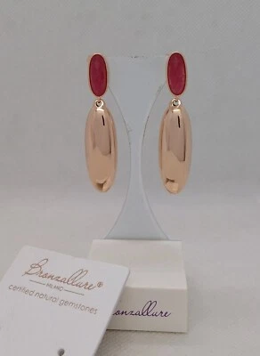 Bronzallure Milano Pendenti con Agata Rossa di forma Marquise - Immagine 1 di 4