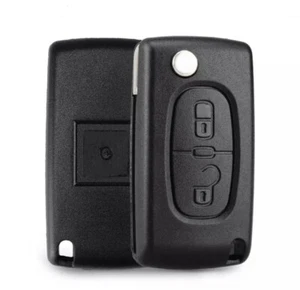 Remote Flip Folding 2 Button Key Shell Case Fit For Peugeot 207 307 407 408 3008 - Picture 1 of 10