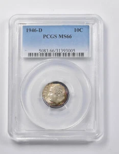 MS66 1946-D Roosevelt Dime PCGS Fantastic Tone *3937 - Picture 1 of 3