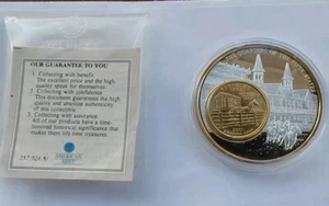 2001 Kentucky Derby Gold State 25C In Proof American Mint Medallion Free Post - Picture 1 of 5