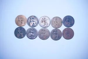 More details for edward vii 1901-1910 half penny bronze coins  high grade