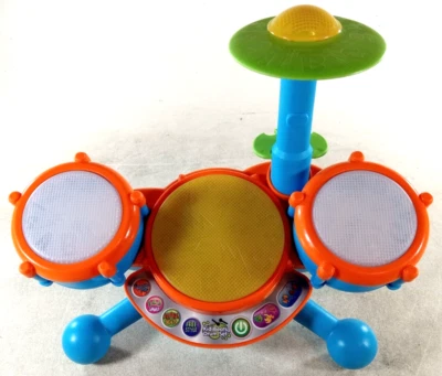 VTech KidiBeats Kids Drum Set Orange & Blue No Drumsticks - Image 1 of 4