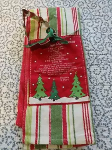 DII For the Home Christmas Towel & Cookie Cutter Set ~Striped ~Vintage 2007 ~New - Picture 1 of 1