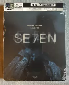 Seven (Se7en) 4K Steelbook (4K UHD + Digital Code) - Brand New - OUT OF PRINT!!! - Picture 1 of 3