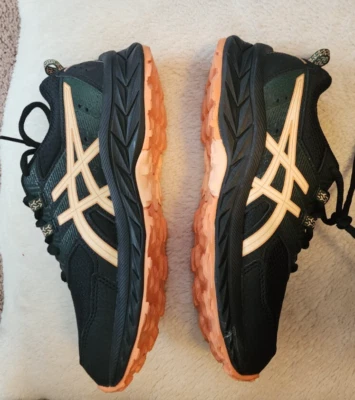 Zapatillas deportivas Asics US4/UK3 1014A276 nuevas sin caja negras/naranja Foto 1 de 4