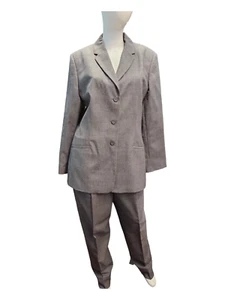 Harve Bernard Womens Pants Suit Size 16 Wool 2 Piece Gray Plus NEW TAGS - Picture 1 of 13