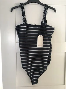 Body Size Medium Navy With White Stripe Brave Soul New With Tags - Picture 1 of 9