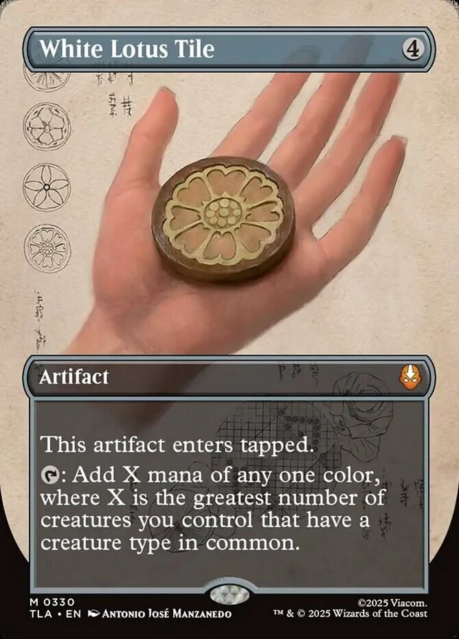 x1 White Lotus Tile - Borderless M MTG Avatar: The Last Airbender M/NM, English - Image 1 of 1