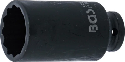 BGS Kraft-Steckschlüssel-Einsatz Zwölfkant, tief | Antrieb Innenvierkant 12,5... - Bild 1 von 4
