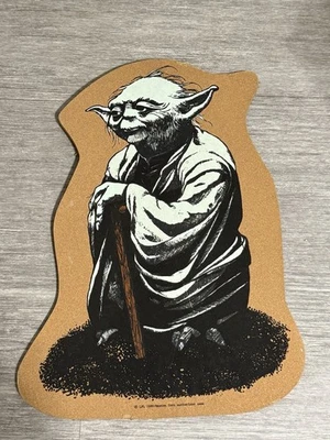 De colección 1980 Star Wars Manton Brilla en la Oscuridad Tablero de Corcho Yoda El Imperio Contraataca Foto 1 de 4
