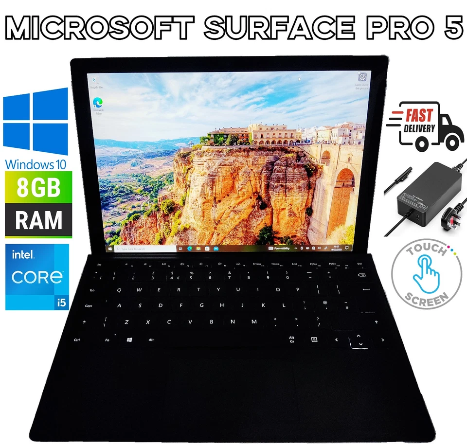 Microsoft Surface Pro | Core i5 | 8GB RAM | 256GB SSD | Windows 10 Pro Laptop - Image 1 of 4