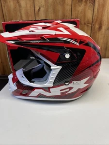 AFX FX-17 Helmet Motorcycle ATV/UTV Dirt Bike Snowmobile Red White Size Medium - Picture 1 of 8