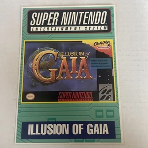 SNES Illusion Of Gaia VIDPRO Card Toys R Us Display Card Rare - Picture 1 of 2