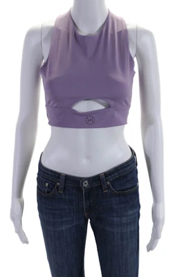 Heros Active 女式交叉肩带露背运动文胸薰衣草紫色 S 码 — 第 1/4 张图片