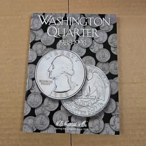 Washington Quarters Coin Folder Album #4 1988-1998 by H.E. Harris 4 Coins Added - Picture 1 of 4