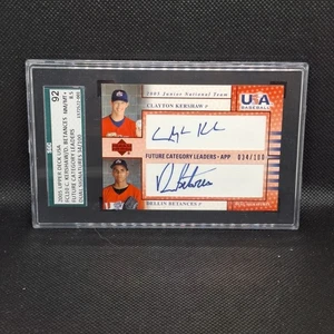Upper Deck 2005 EE. UU. Clayton Kershaw/Dellin Betances automático azul #/100 SGC 8,5 - Imagen 1 de 2