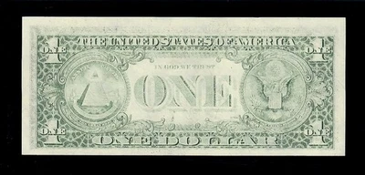 1977 $1 Federal Reserve Chicago Fr.1909G  Insufficient Ink Error UNC - Image 1 of 3