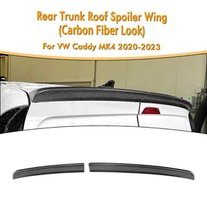 Car Rear Trunk Roof Splitter Spoiler Wing Kit Decor For VW Caddy MK4 2020-2023 - Picture 1 of 10