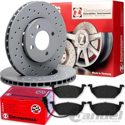 Zimmermann SPORT BREMSSCHEIBEN + BELÄGE VORNE für SKODA FABIA RAPID IBIZA VW FOX - Bild 1 von 3