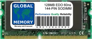 128MB 60ns 144-PIN EDO SODIMM MEMORY RAM FOR LAPTOPS/NOTEBOOKS - Picture 1 of 1