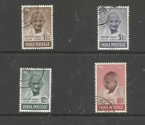 India 1948 Ghandi set of 4 SG 305-308 very fine used. - Picture 1 of 2