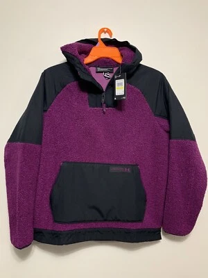 NWT Under Armour UA Mens Pullover Fleece Anorak Jacket Purple Black Mission M - Image 1 of 4