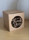 5 x Thank You Gift Boxes + 5 Tags Candy Favour Present Rustic Eco Kraft Card Box