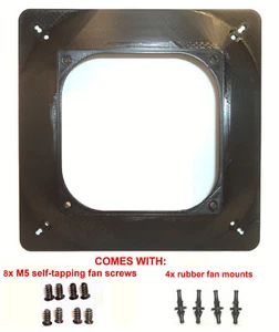 120mm do 200mm Komputer Wentylator Adapter Konwerter Zmiana Montaż Kołnierz Przepływ PC Mod - Zdjęcie 1 z 11