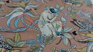5 Yard Hand Block Print Indian Natural Sanganeri Sewing Cotton Fabric Handmade - Picture 1 of 3