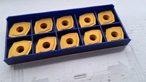 10 Seco carbide inserts QCMX060412R55 P35 ( QCMX060412 QCMX 060412 R55 539 ) - Picture 1 of 3