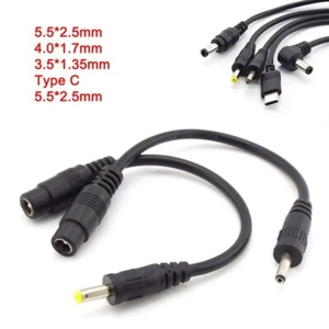 5.5x2.1mm Female to 5.5x2.5mm 3.5x1.35mm Male DC Power Plug Jack Converter Cable - Picture 1 of 11