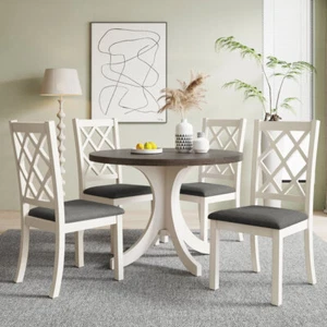 5 Piece Table and Chairs Dining Table Set Kitchen Table for Small Spaces Dinning - Picture 1 of 60