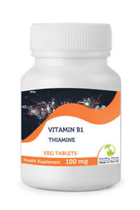 Thiamine Vitamin B1 100mg 30/60/ 90/120/180/250 Veg Tabletten