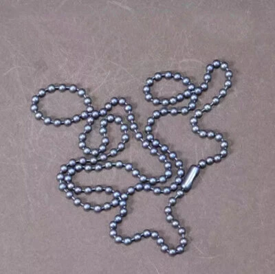 Collar ultraligero antialérgico cadena de cuentas de bola redonda de titanio puro 2/2,4/3/4 mm Foto 1 de 4