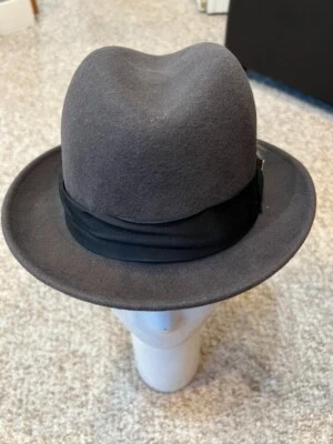 STACY ADAMS 100% Wool Gray Lined Fedora Small NWT - Image 1 of 4