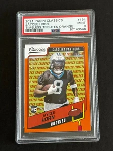 Jaycee Horn 2021 Classics Orange Timeless Tributes RC #ed 6/10 PSA 9 - Picture 1 of 8
