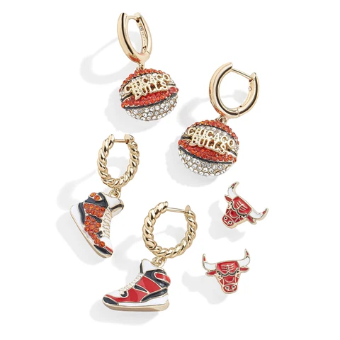 BaubleBar Chicago Bulls Logo Earrings Set Cover