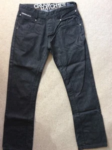 MEN'S CROSSHATCH DENIM JEANS DARK DENIM JEANS W 32" I/L 32" - Picture 1 of 12