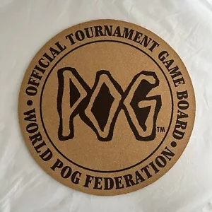 Vintage World Pog Federation Official Tournament Game Board 20” Cork New - Picture 1 of 6