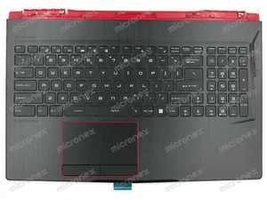 FOR MSI 957-16P72E-C19 Palmrest Keyboard LED RGB US-International - Afbeelding 1 van 2