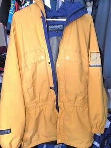 Timberland performance active comfort gore tex yellow parka coat jacket - Picture 1 of 8